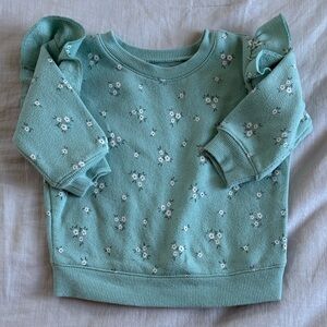 Baby girl floral Green Sweatshirt